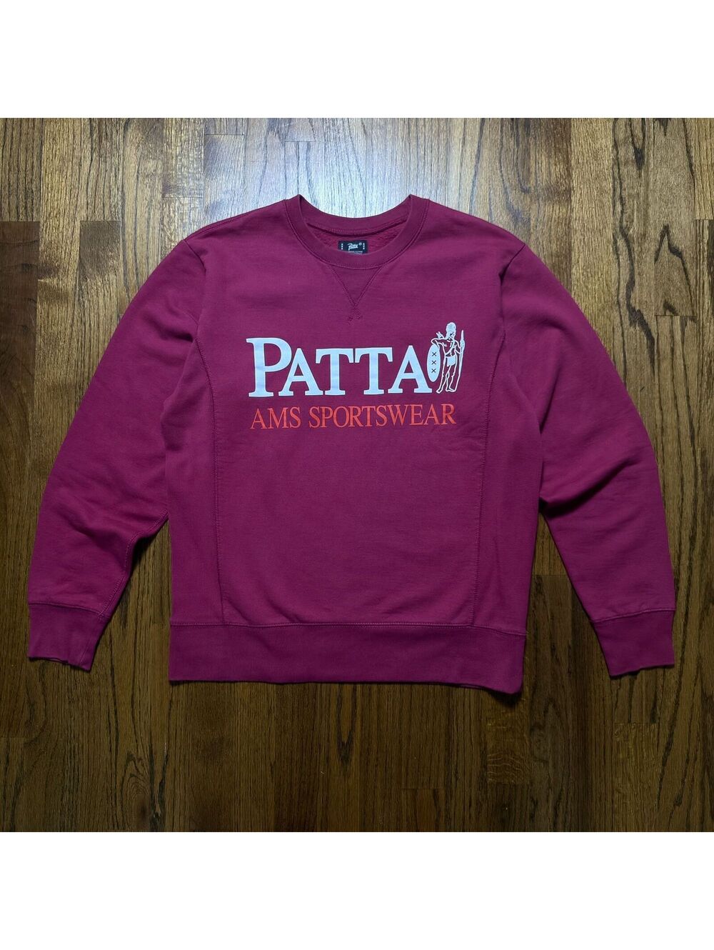 2018 Patta AMS Sportswear Crewneck Sweatshirt Sangria • M